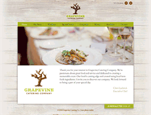 Tablet Screenshot of grapevinecatering.com